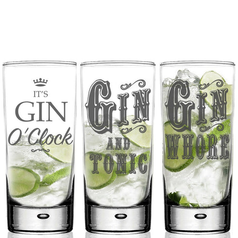 Novelty Gin Highball G&T Glass